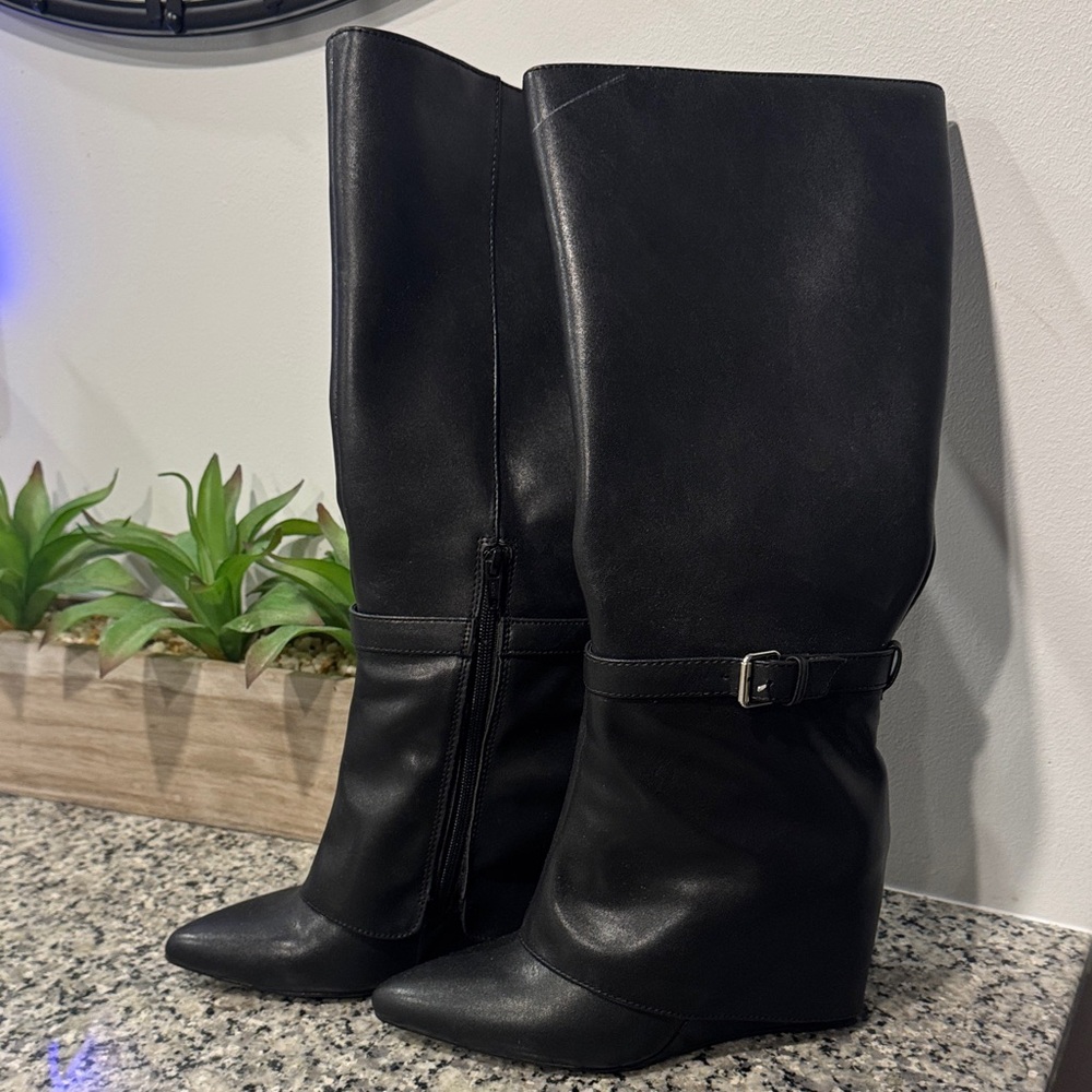Target Black Heeled “Shark” Boots for Women